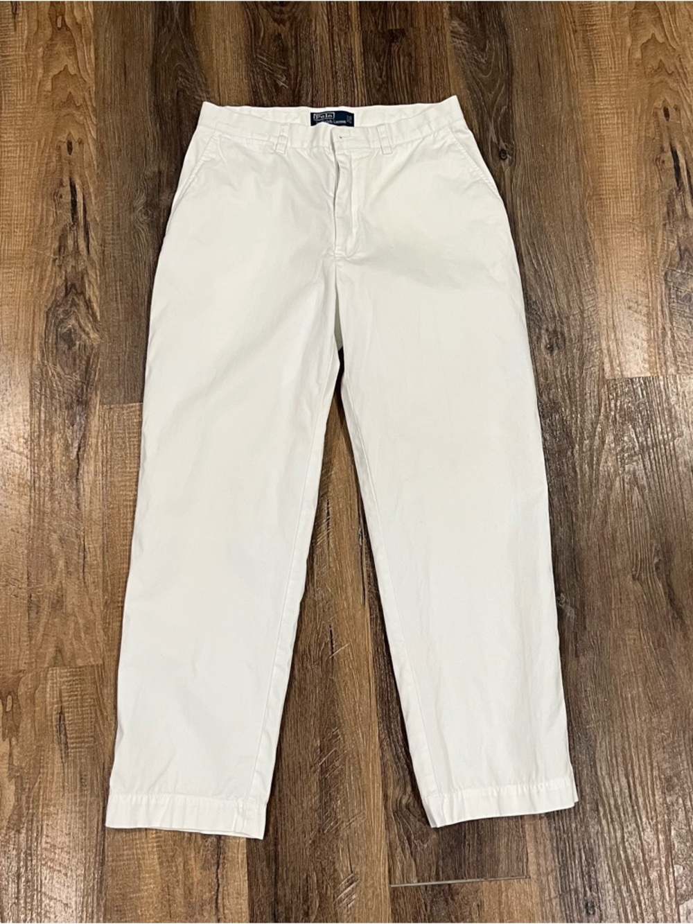 Polo Ralph Lauren Prospect Pant Mens White Cotton Chino Flat Front Size 32x30